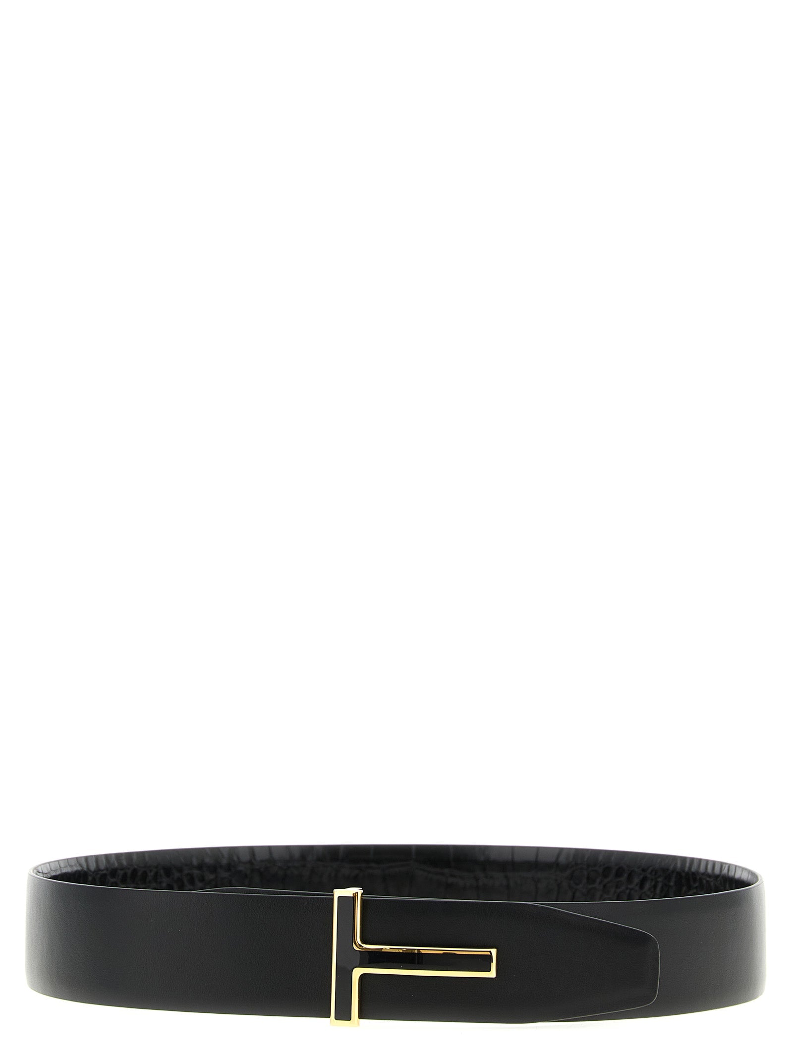 Tom Ford Black Calfskin Regular Belt