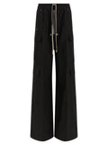 Rick Owens Black Cotton Cargo Pants