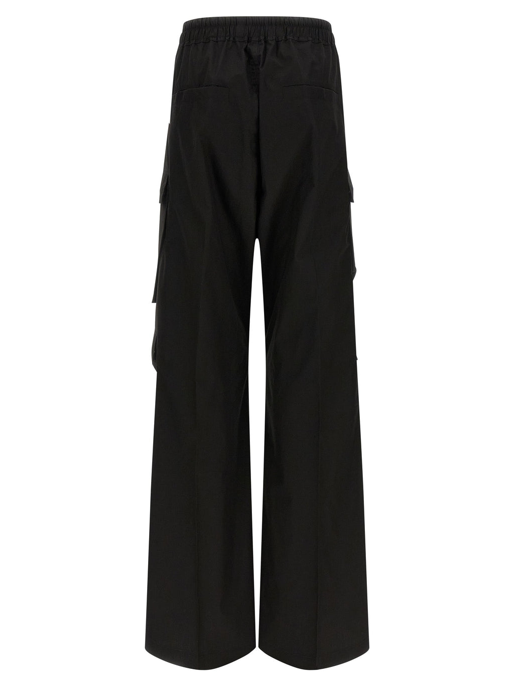 Rick Owens Black Cotton Cargo Pants