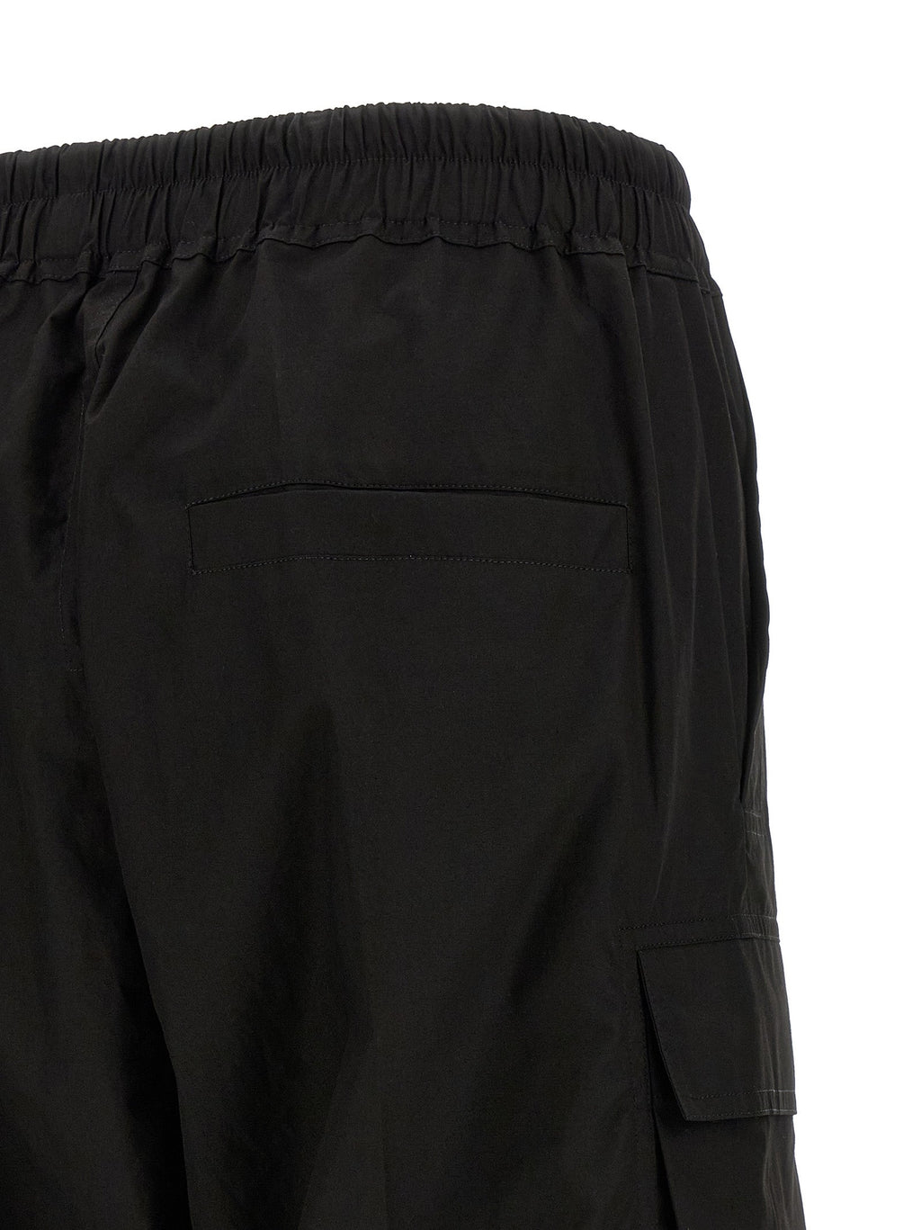 Rick Owens Black Cotton Cargo Pants