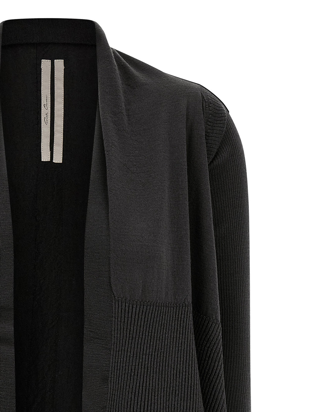 Rick Owens Black Wool Cardigan