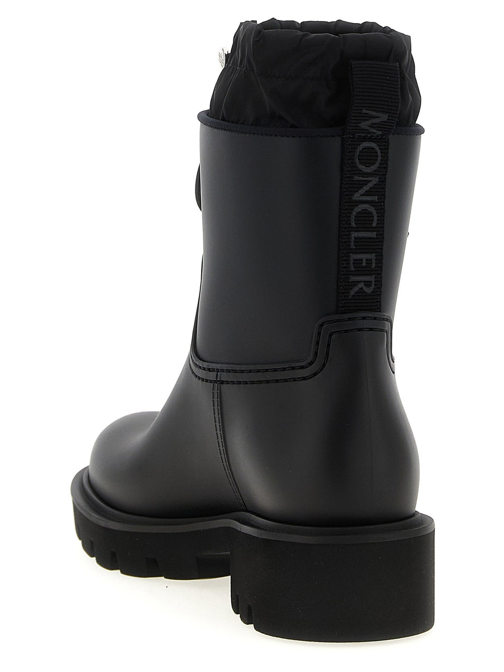 Moncler Black Pvc Ankle Boots