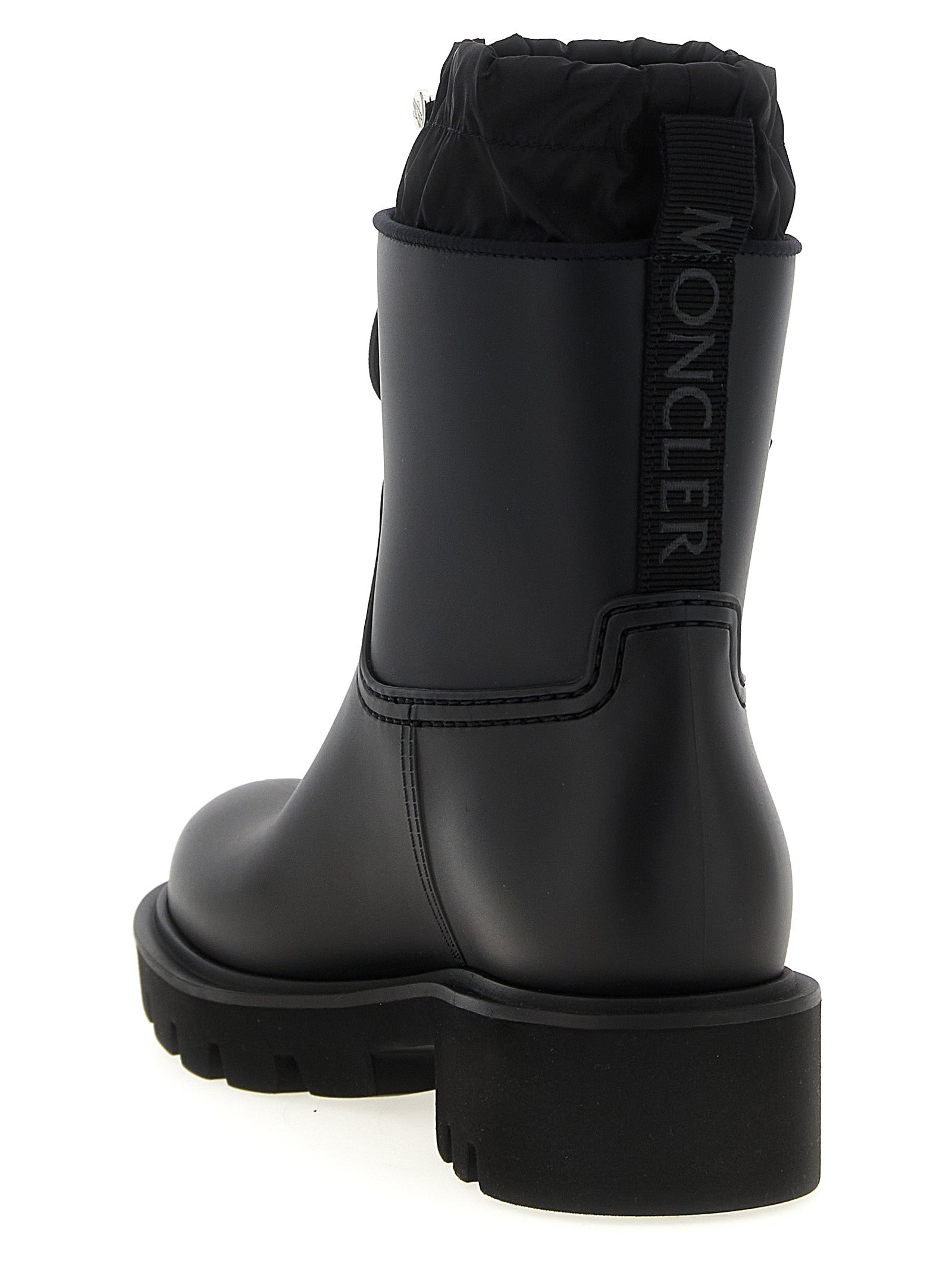 Moncler Black Pvc Ankle Boots