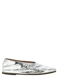 Marsell Silver Calfskin Ballet Flats