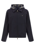 Burberry Blue Cotton Full-Length Jacket