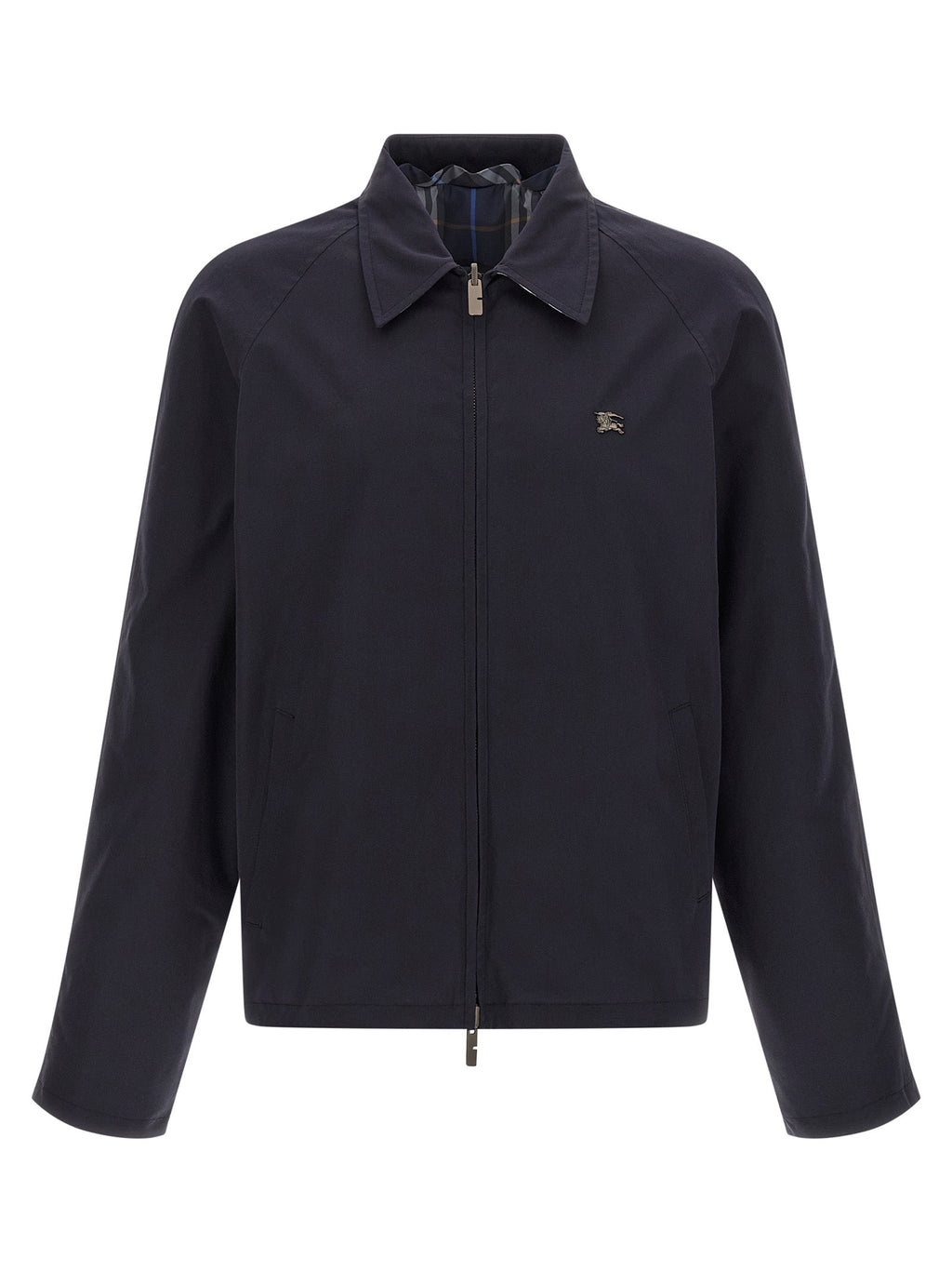 Burberry Blue Cotton Full-Length Jacket