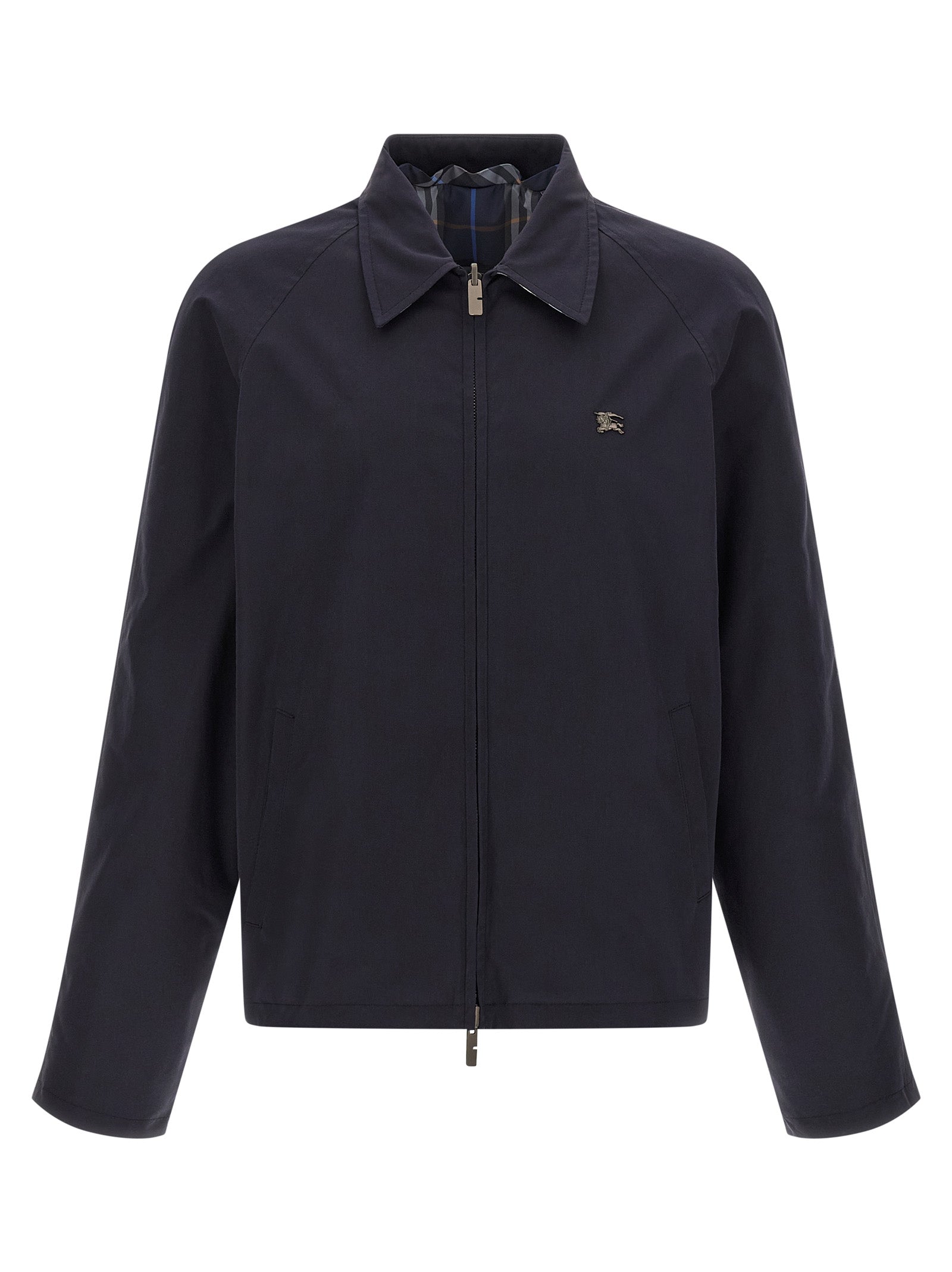 Burberry Blue Cotton Full-Length Jacket