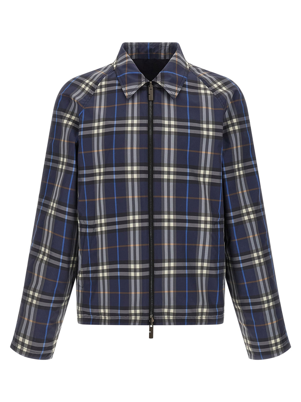 Burberry Blue Cotton Full-Length Jacket