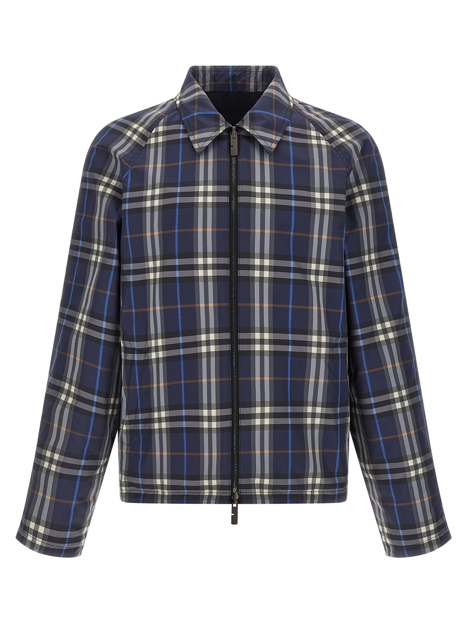 Burberry Blue Cotton Full-Length Jacket