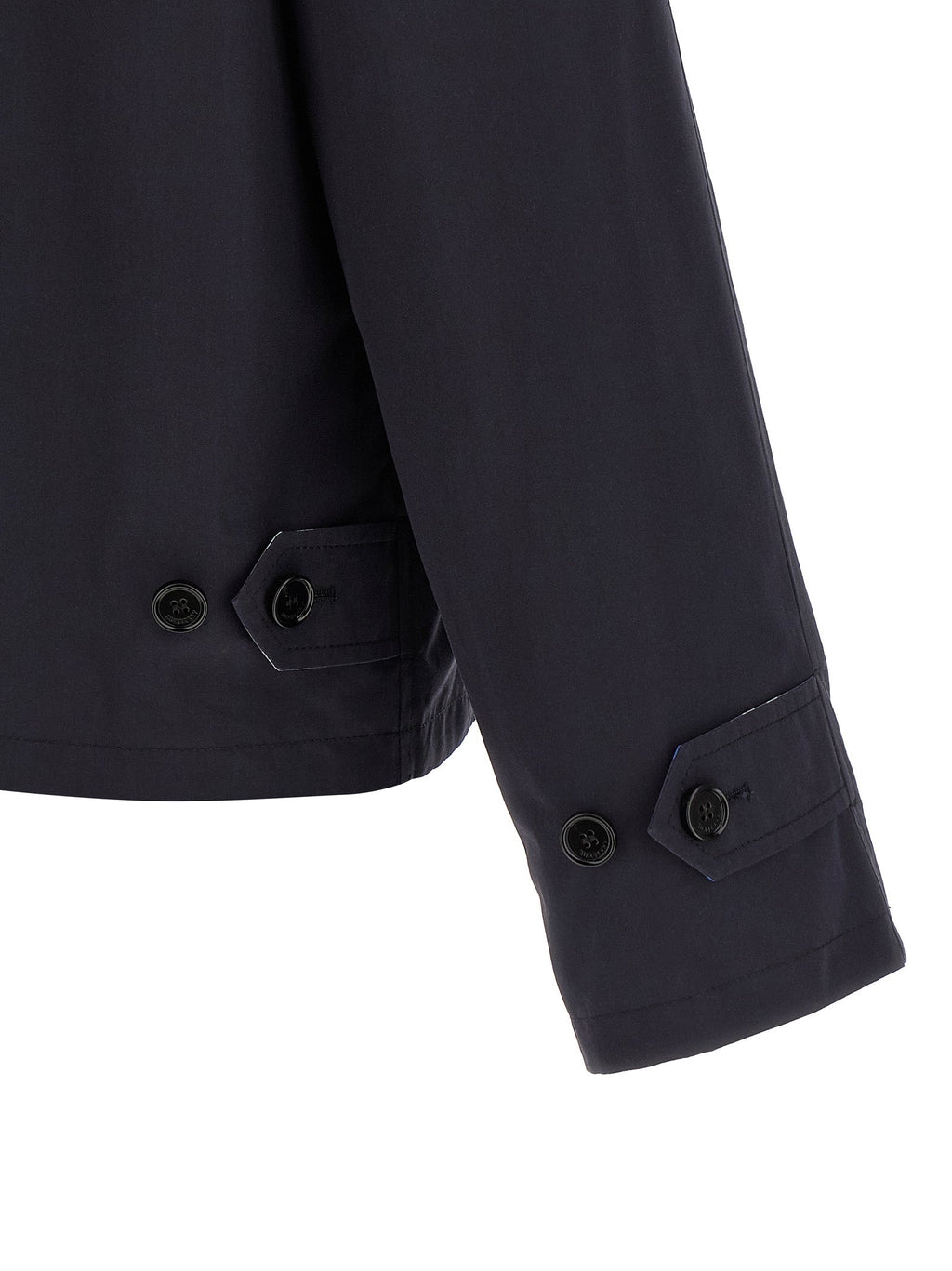 Burberry Blue Cotton Full-Length Jacket