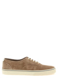 Brunello Cucinelli Beige Calfskin Low Top Sneakers