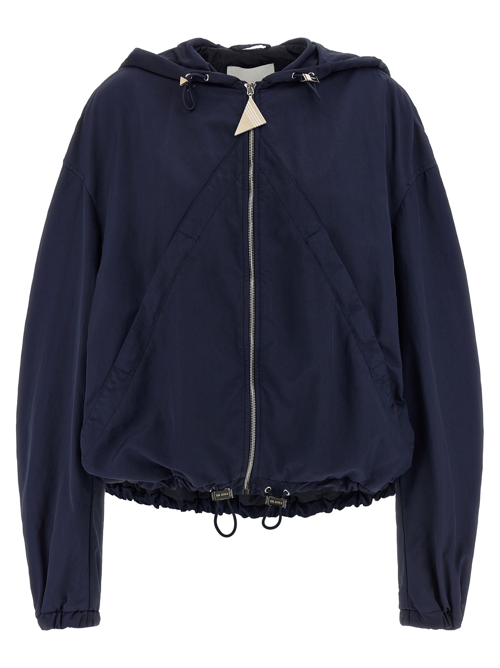 The Attico Blue Polyamide Bomber