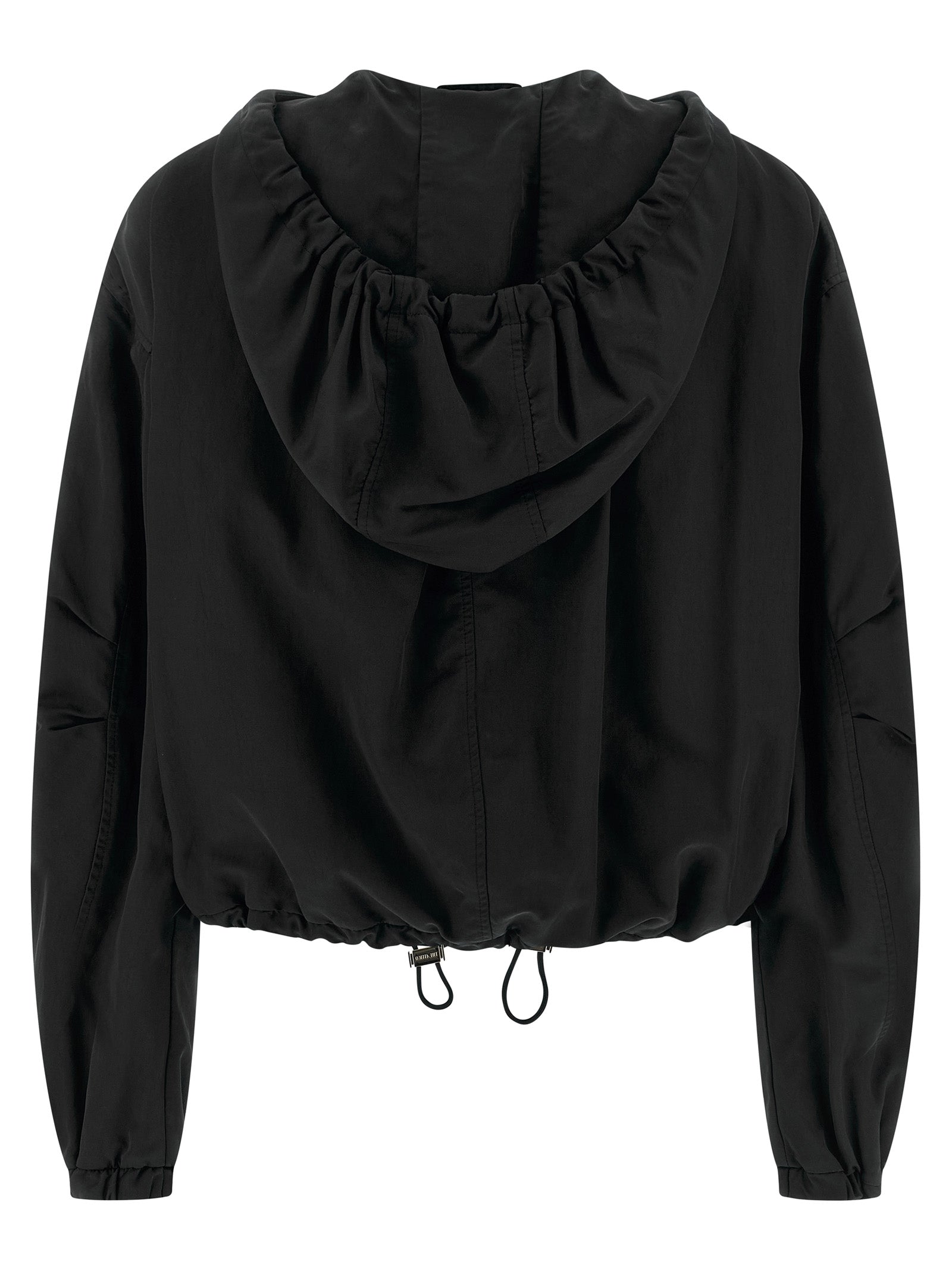 The Attico Black Polyester Bomber
