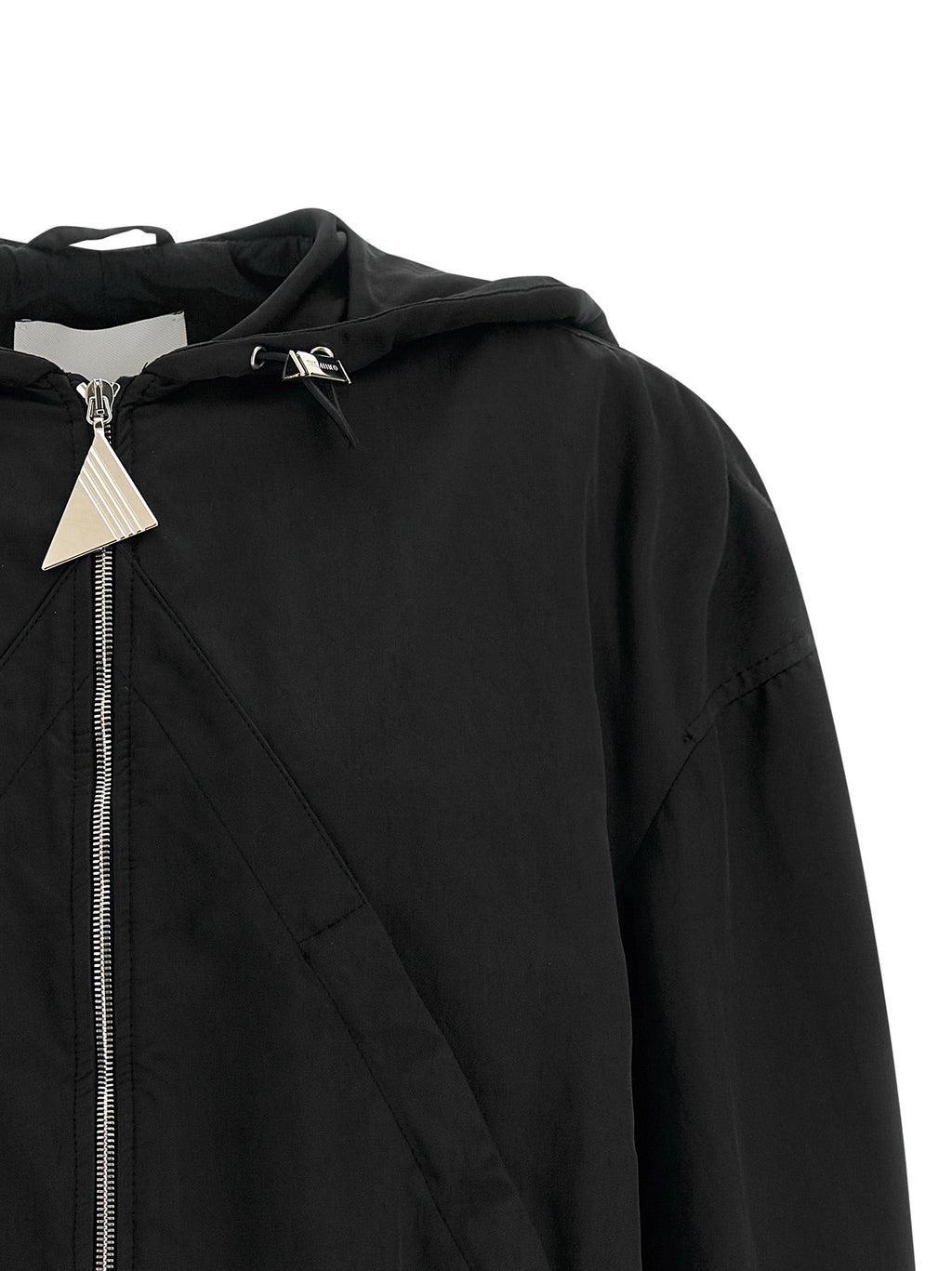 The Attico Black Polyester Bomber