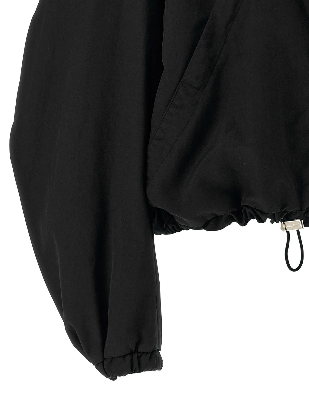 The Attico Black Polyester Bomber