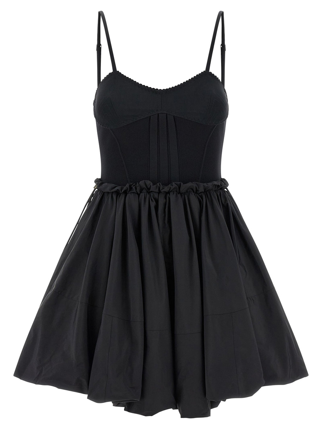 The Attico Black Polyamide Short Dress