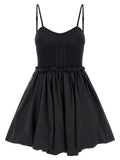 The Attico Black Polyamide Short Dress
