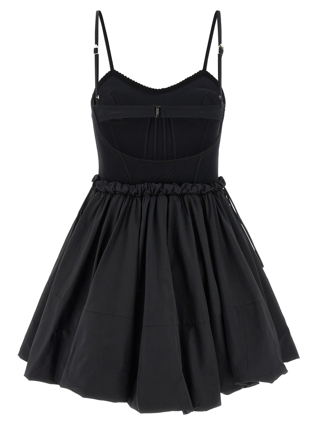 The Attico Black Polyamide Short Dress
