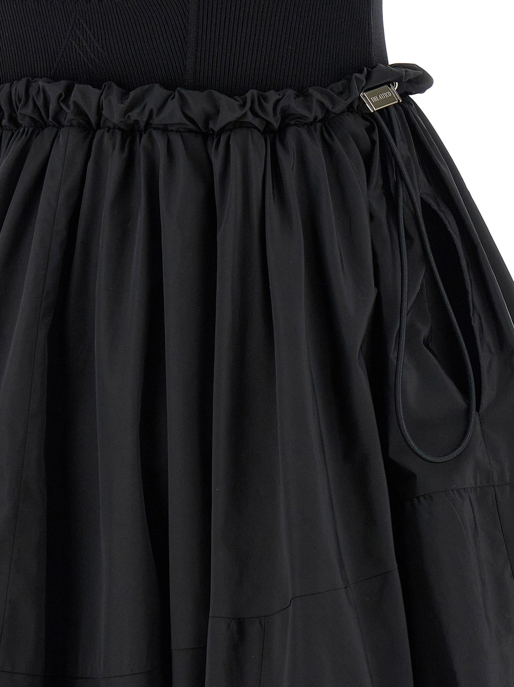 The Attico Black Polyamide Short Dress