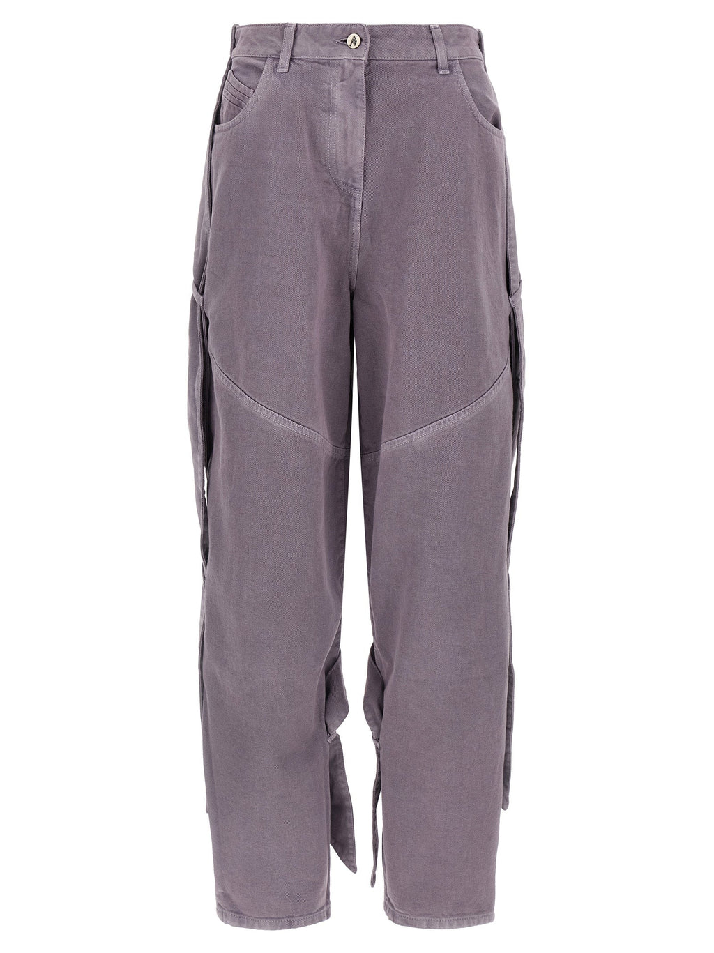 The Attico Purple Cotton Cargo Pants