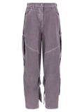 The Attico Purple Cotton Cargo Pants