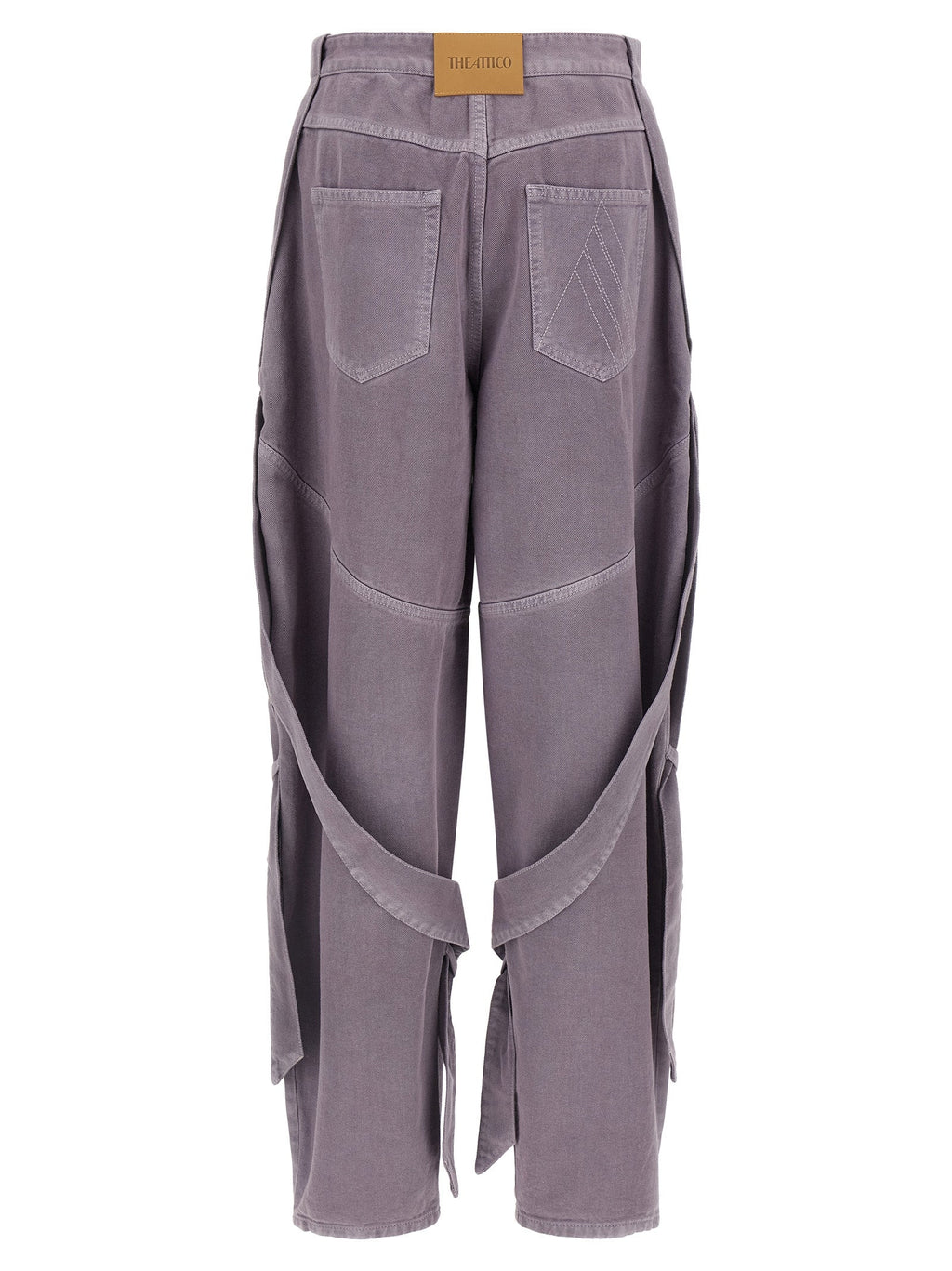 The Attico Purple Cotton Cargo Pants