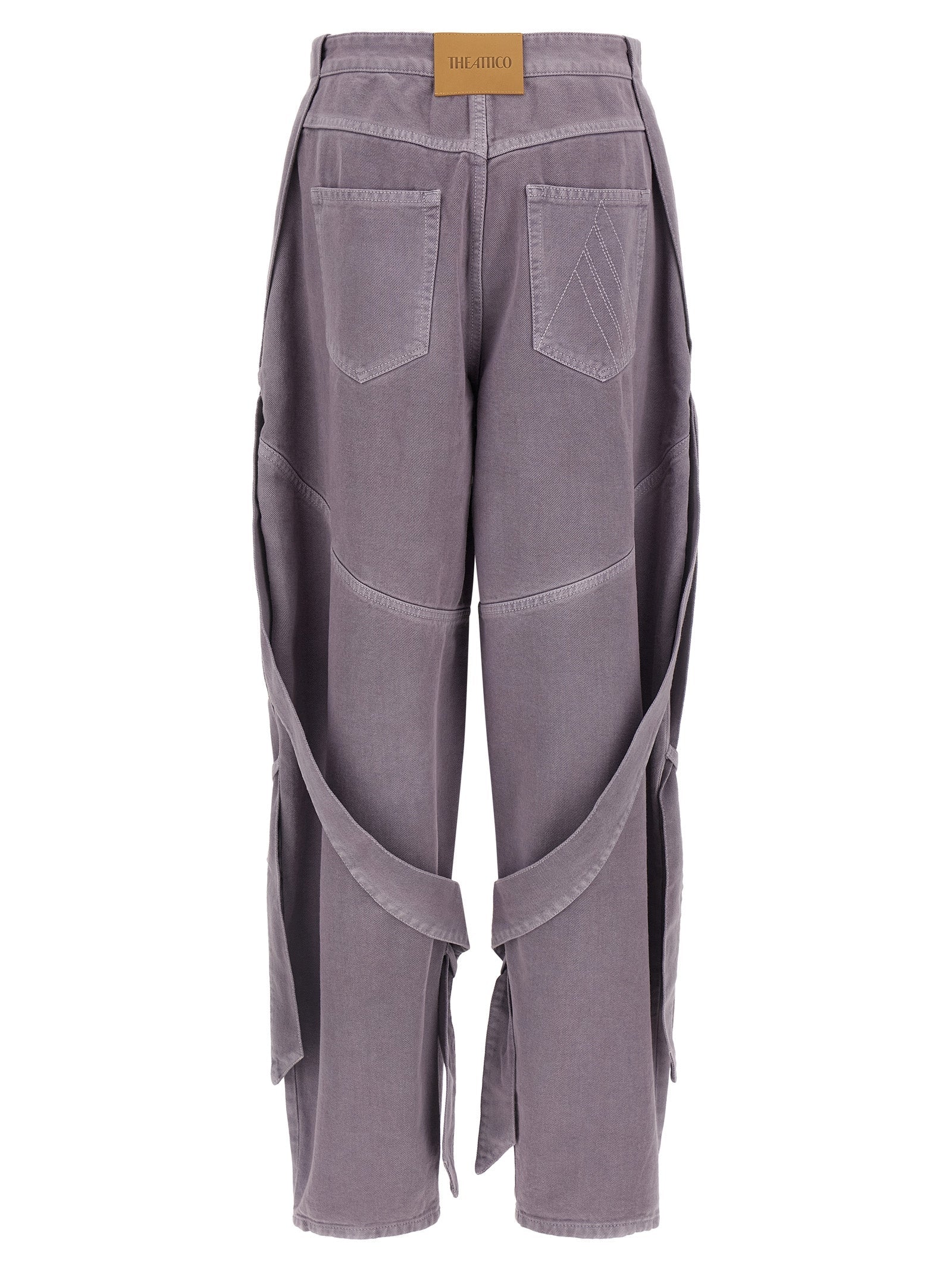 The Attico Purple Cotton Cargo Pants