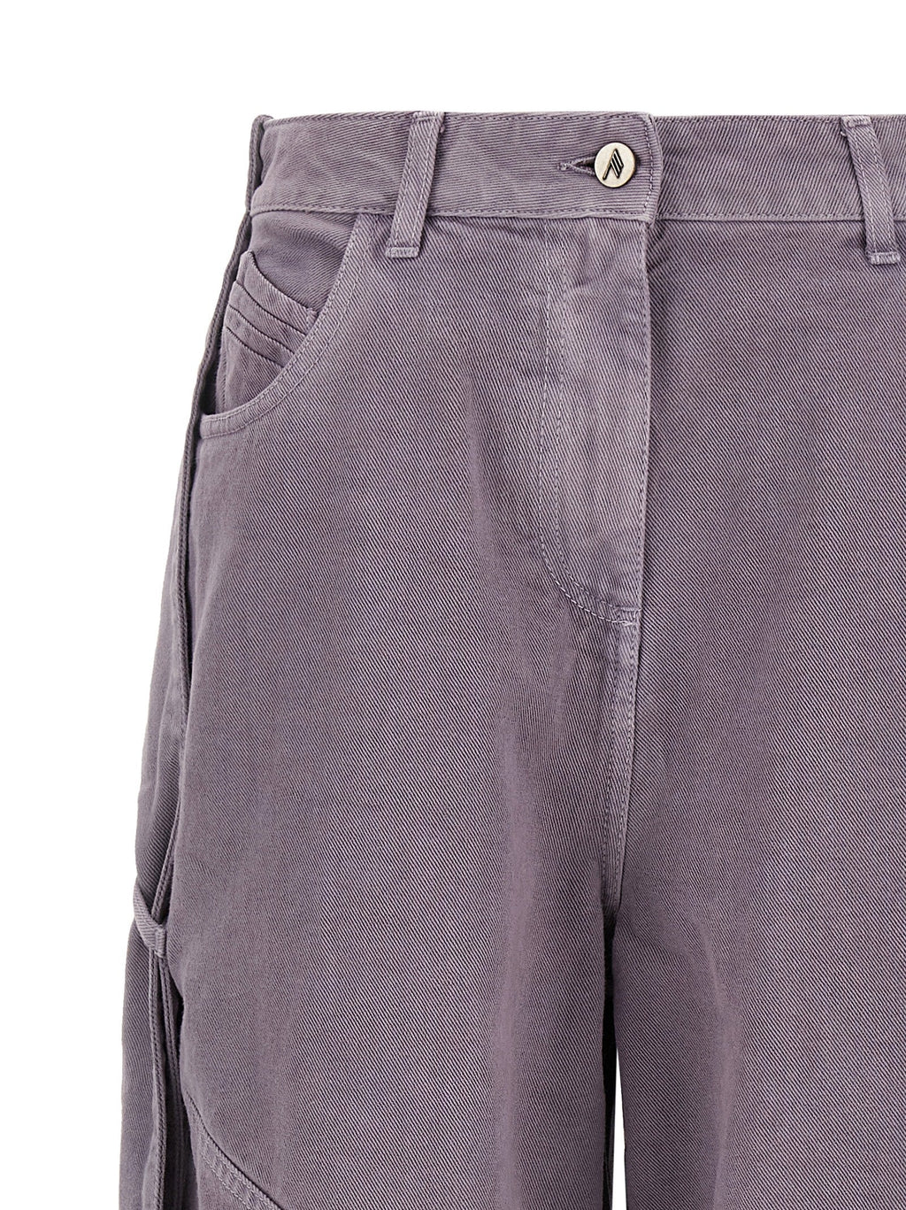 The Attico Purple Cotton Cargo Pants