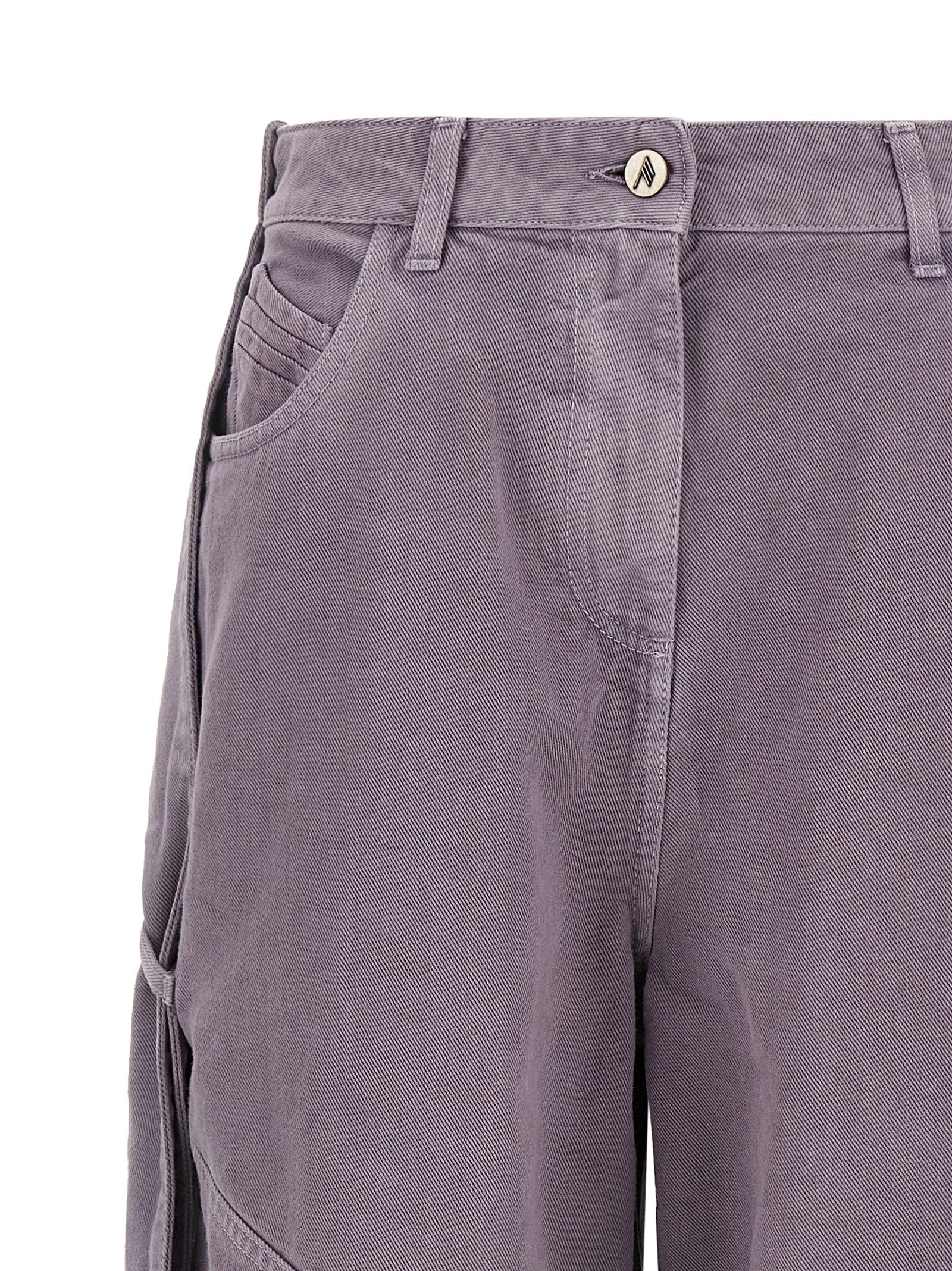 The Attico Purple Cotton Cargo Pants