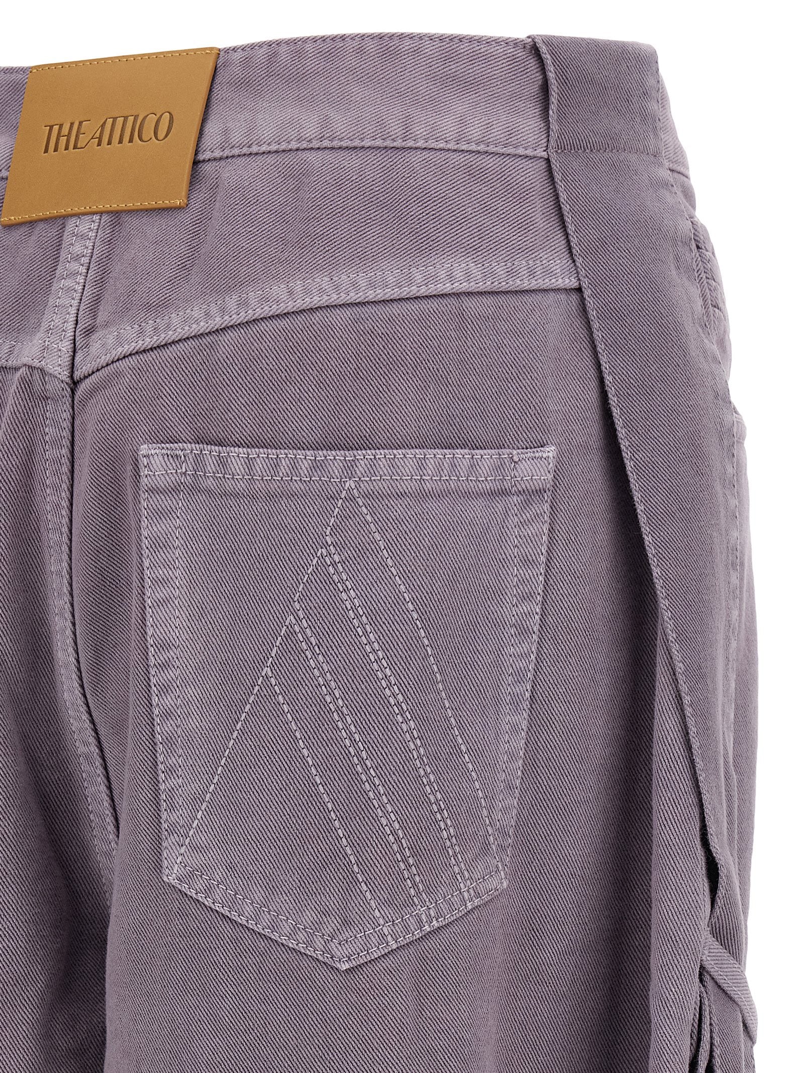 The Attico Purple Cotton Cargo Pants