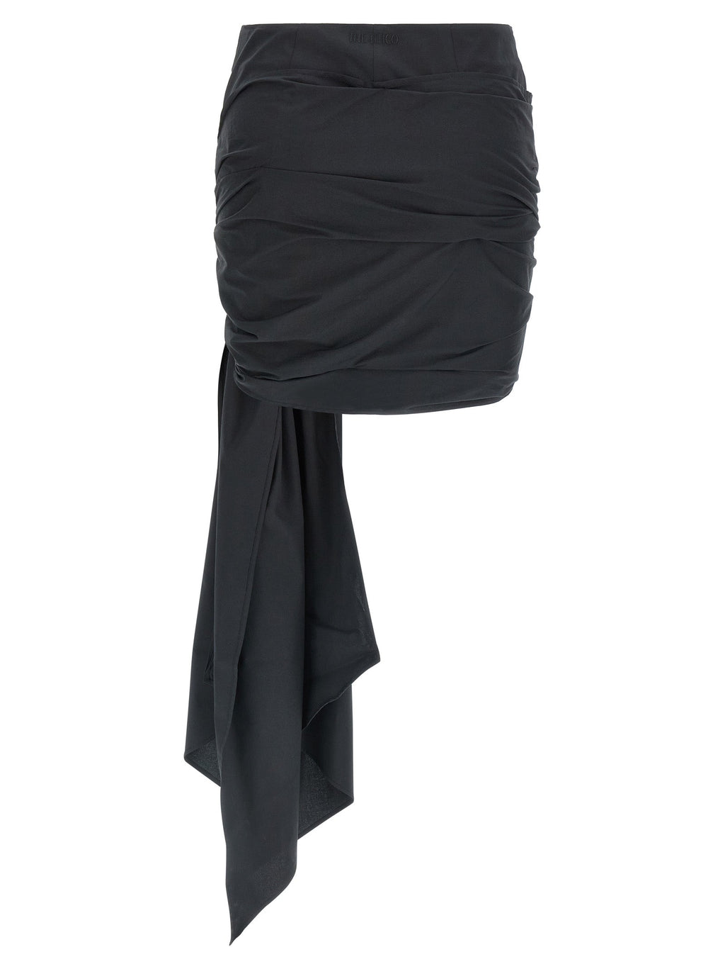 The Attico Black Cotton Long Skirt