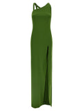 The Attico Bicolor Viscose Long Dress