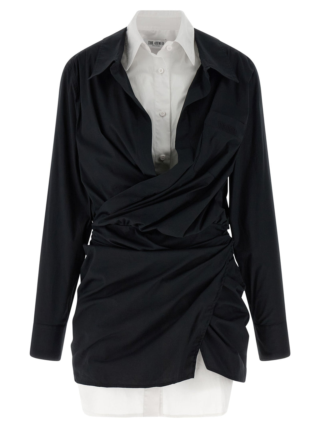 The Attico Bicolor Cotton Short Dress