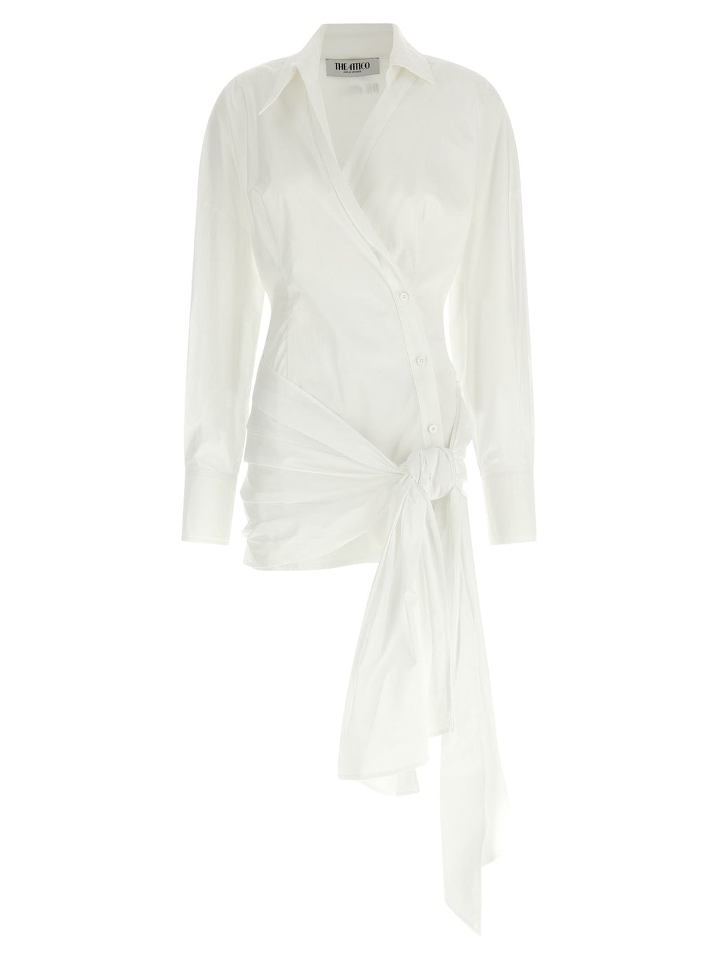 The Attico White Cotton Short Dress