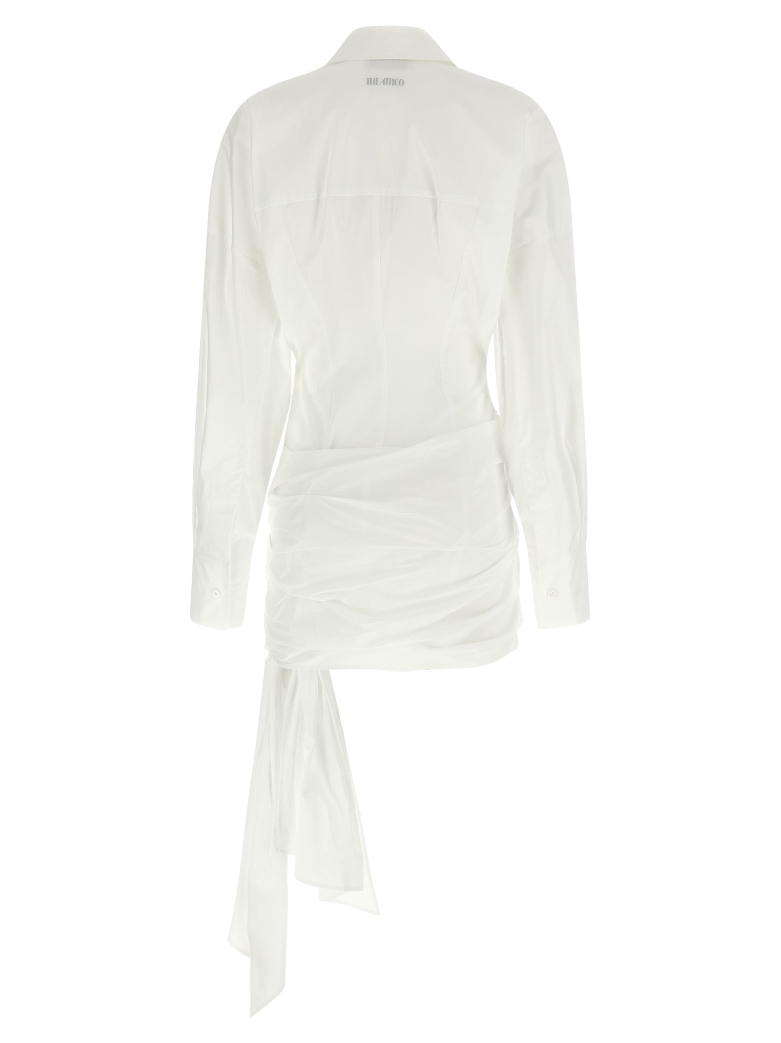 The Attico White Cotton Short Dress