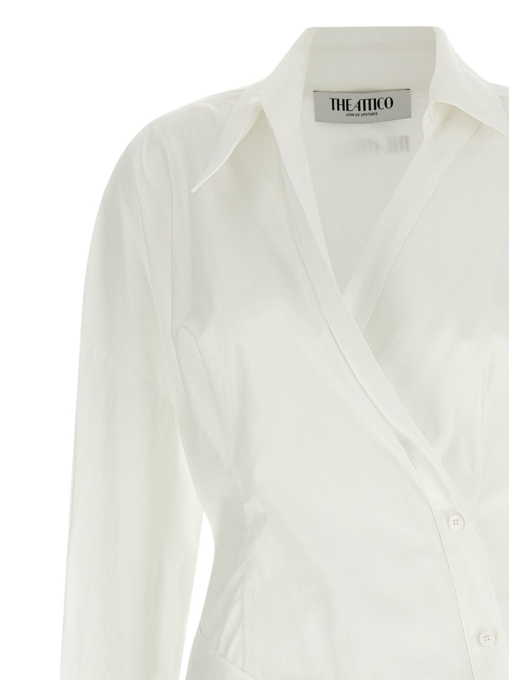 The Attico White Cotton Short Dress