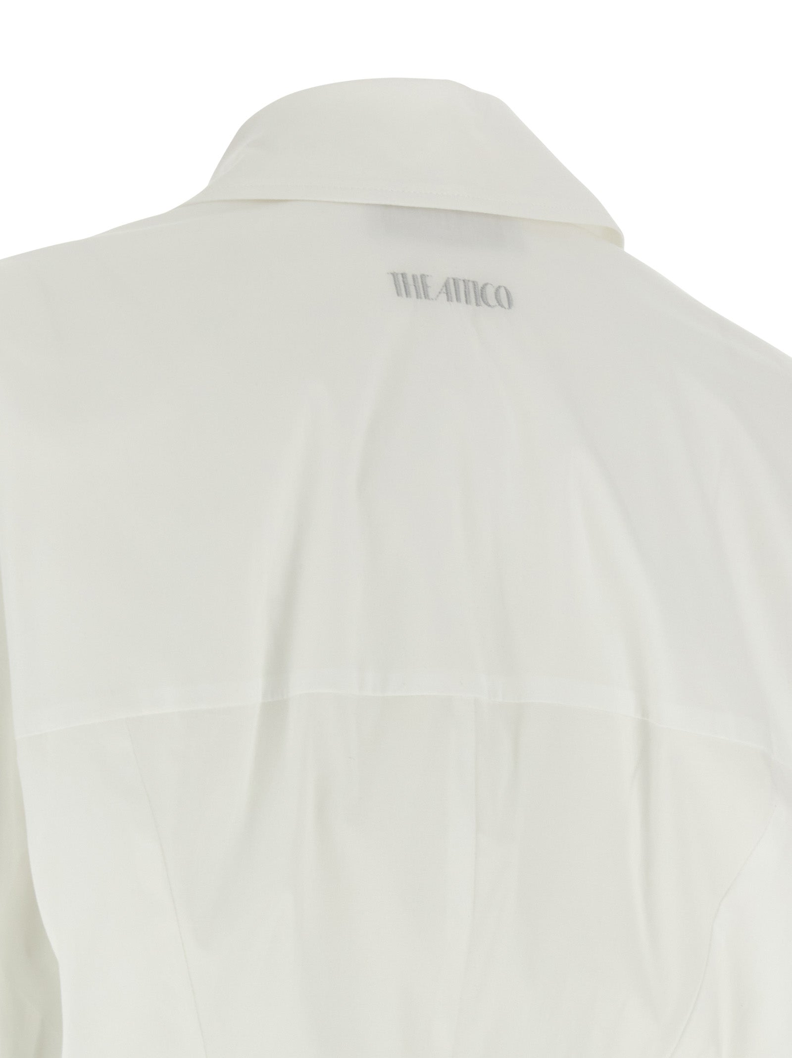 The Attico White Cotton Short Dress