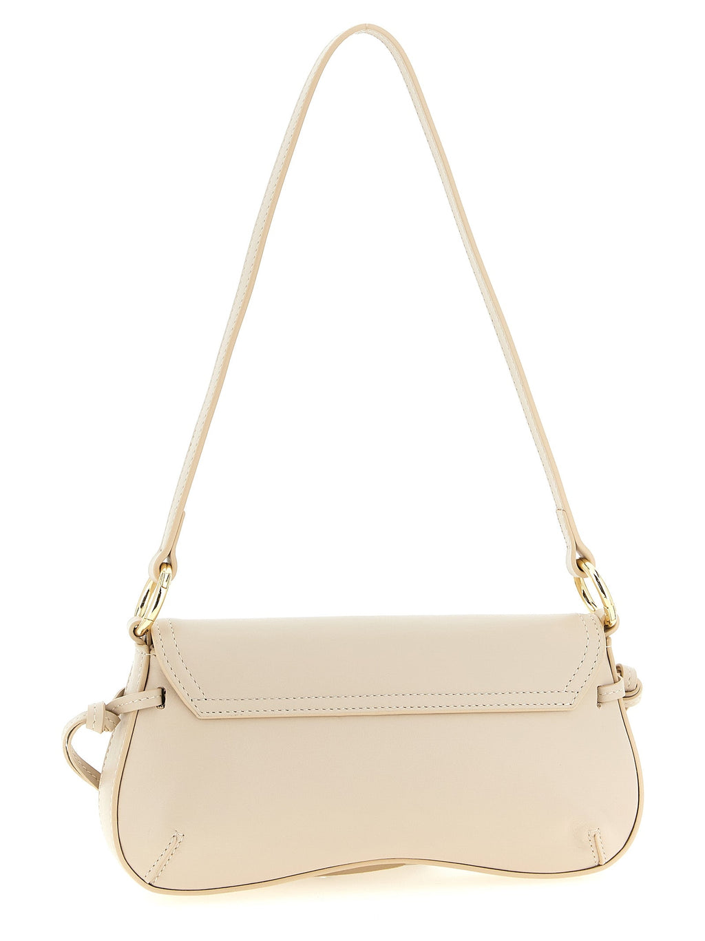 Twinset White Leather Shoulder Bag