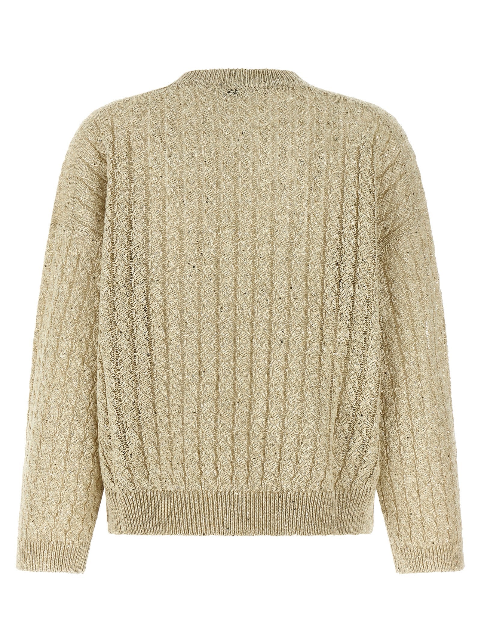 Brunello Cucinelli Beige Linen Cardigan
