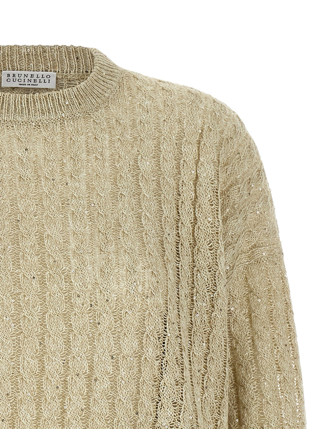 Brunello Cucinelli Beige Linen Cardigan