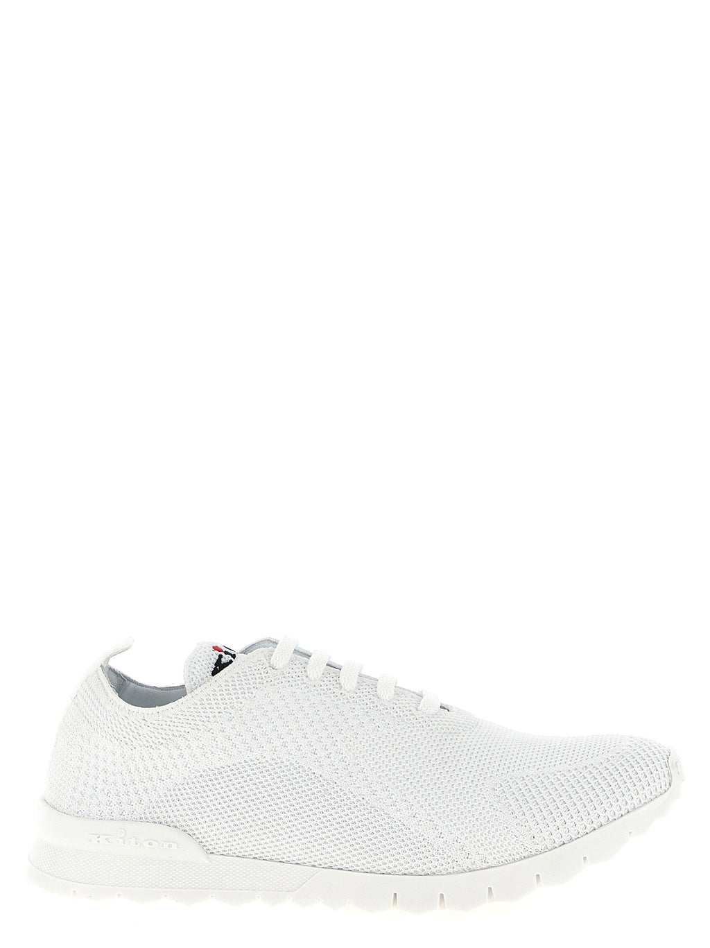 Kiton White Cotton Athletic Sneakers