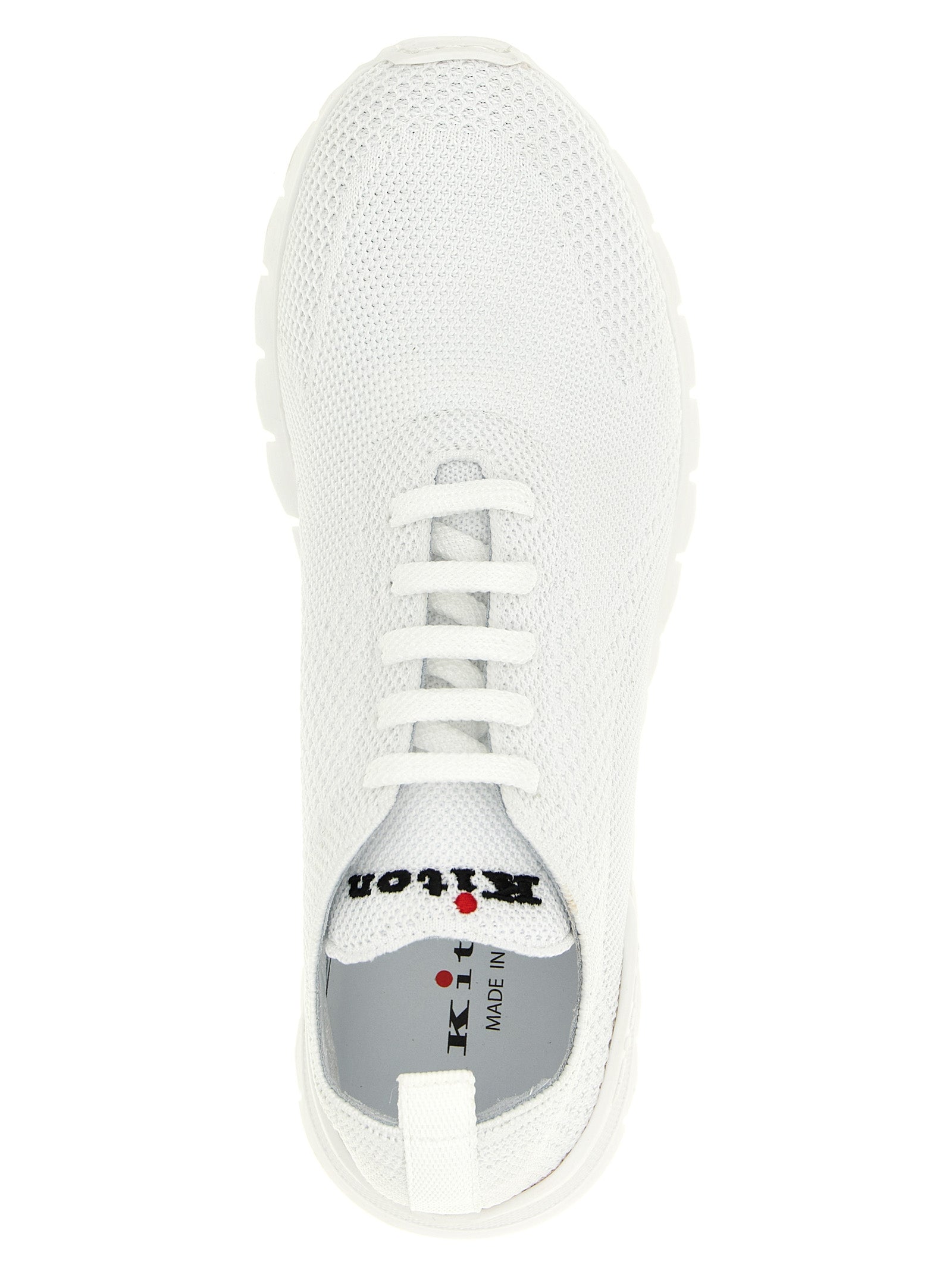 Kiton White Cotton Athletic Sneakers