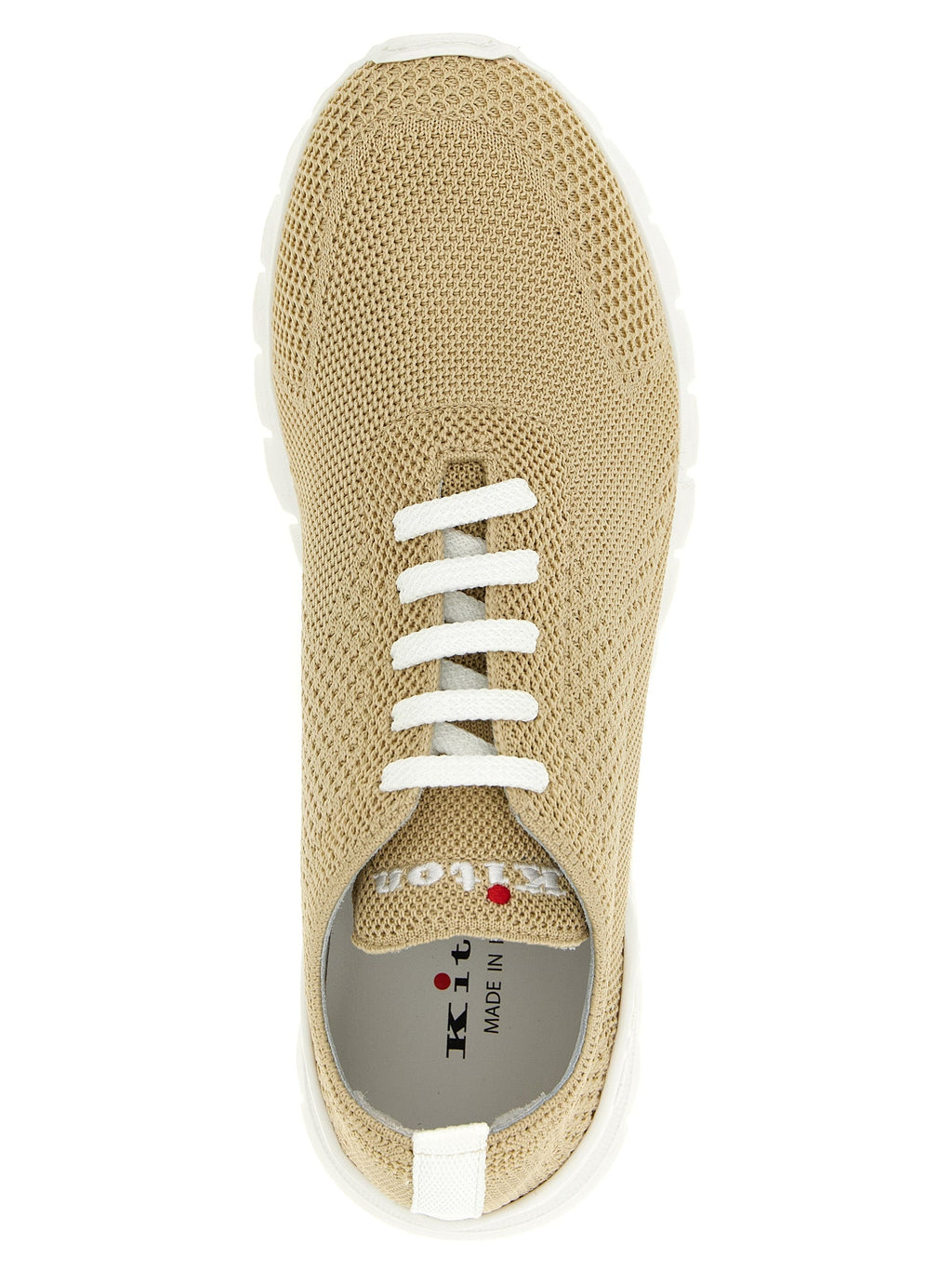 Kiton Beige Cotton Athletic Sneakers