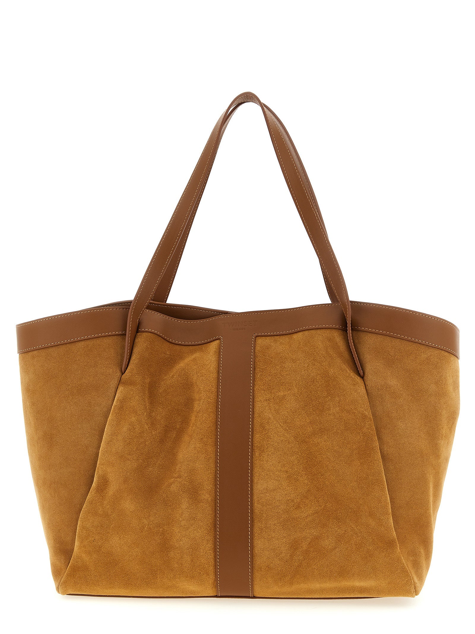 Twinset Brown Polyethylene Tote Bag
