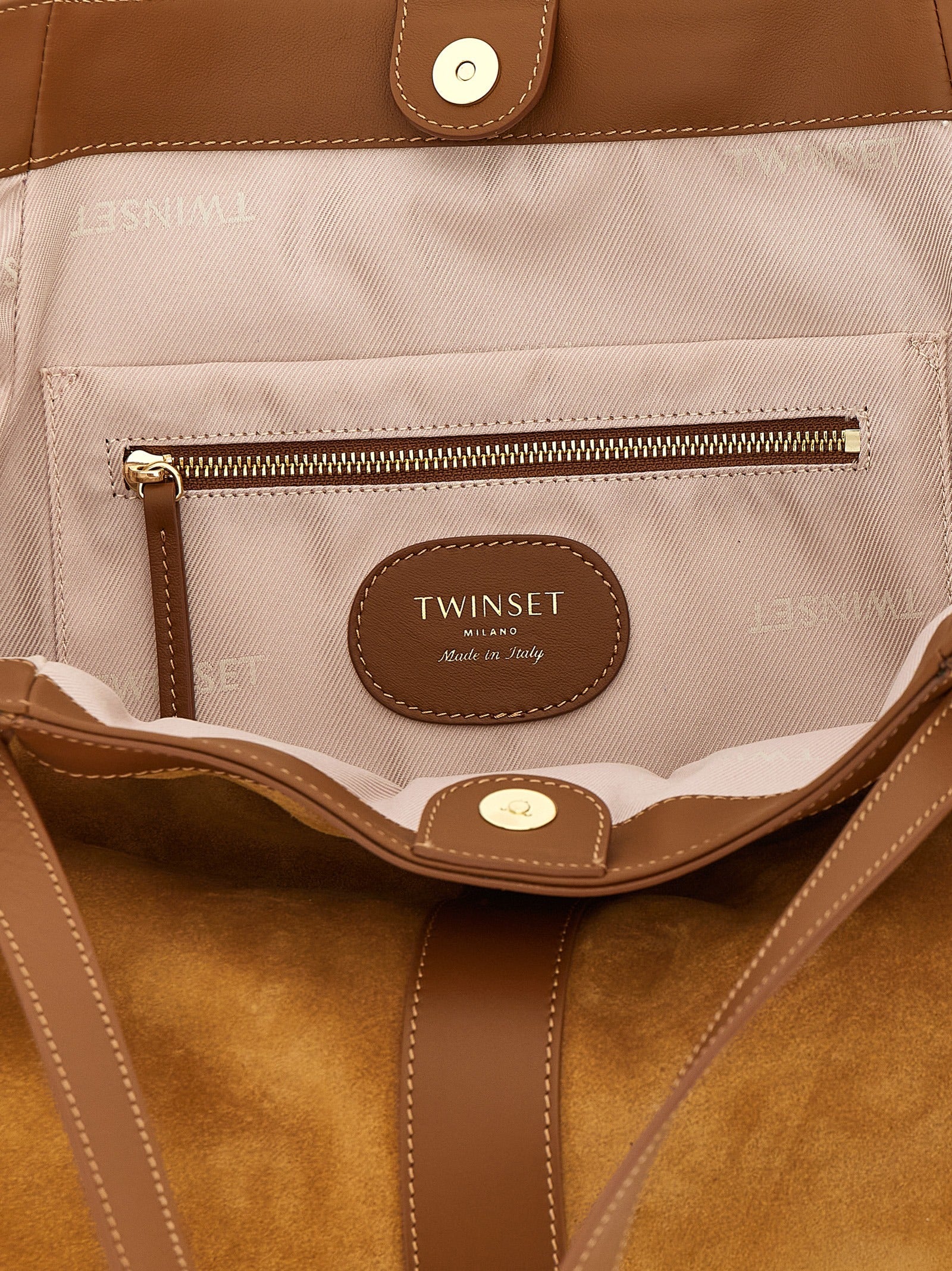 Twinset Brown Polyethylene Tote Bag
