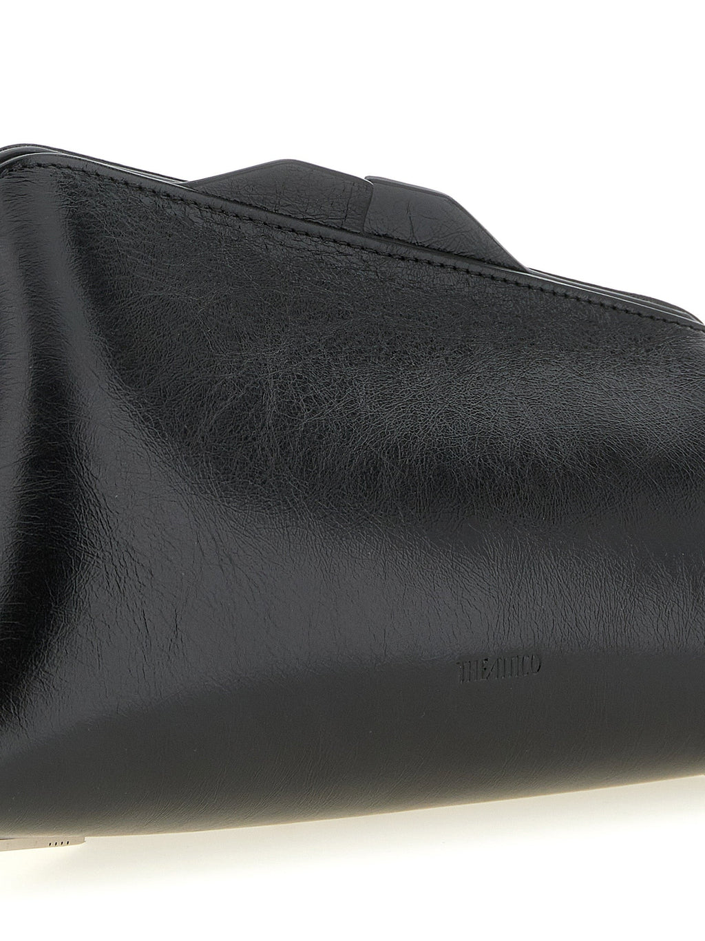 The Attico Black Calfskin Clutch Bag