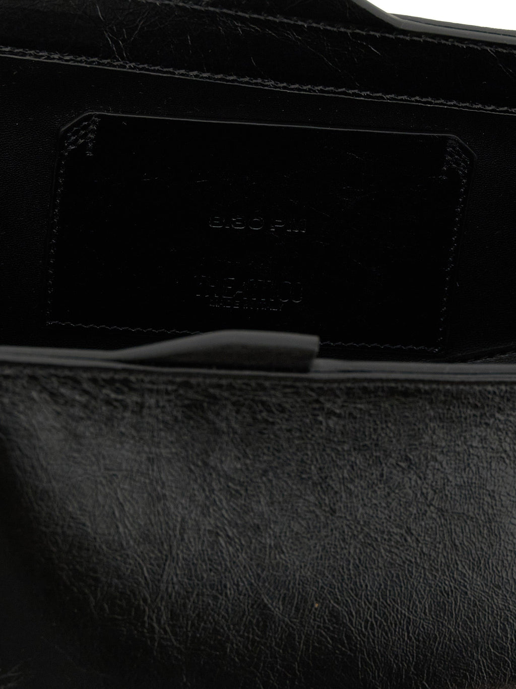 The Attico Black Calfskin Clutch Bag