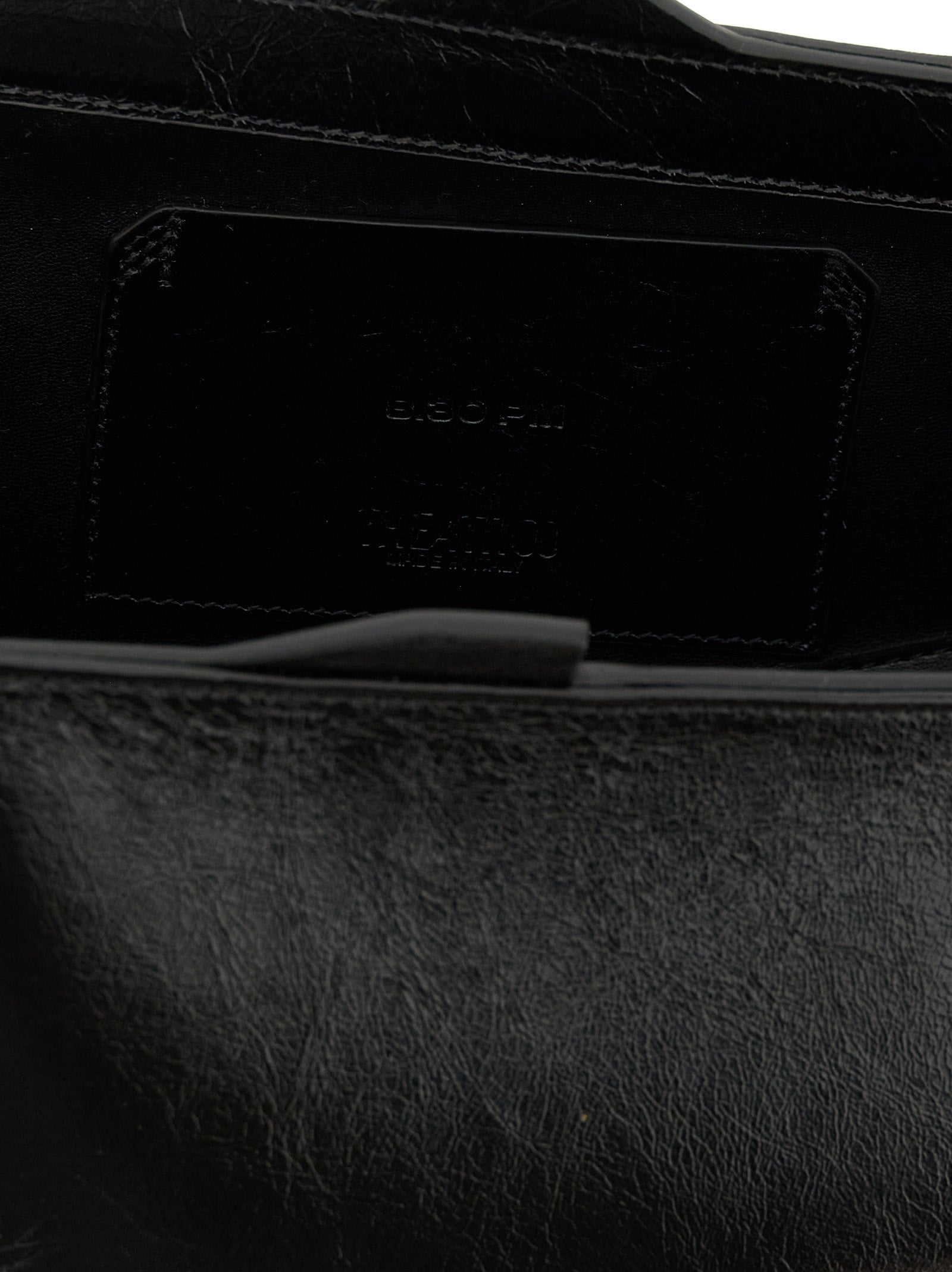 The Attico Black Calfskin Clutch Bag
