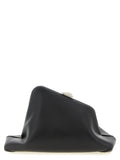 The Attico Black Calfskin Clutch Bag