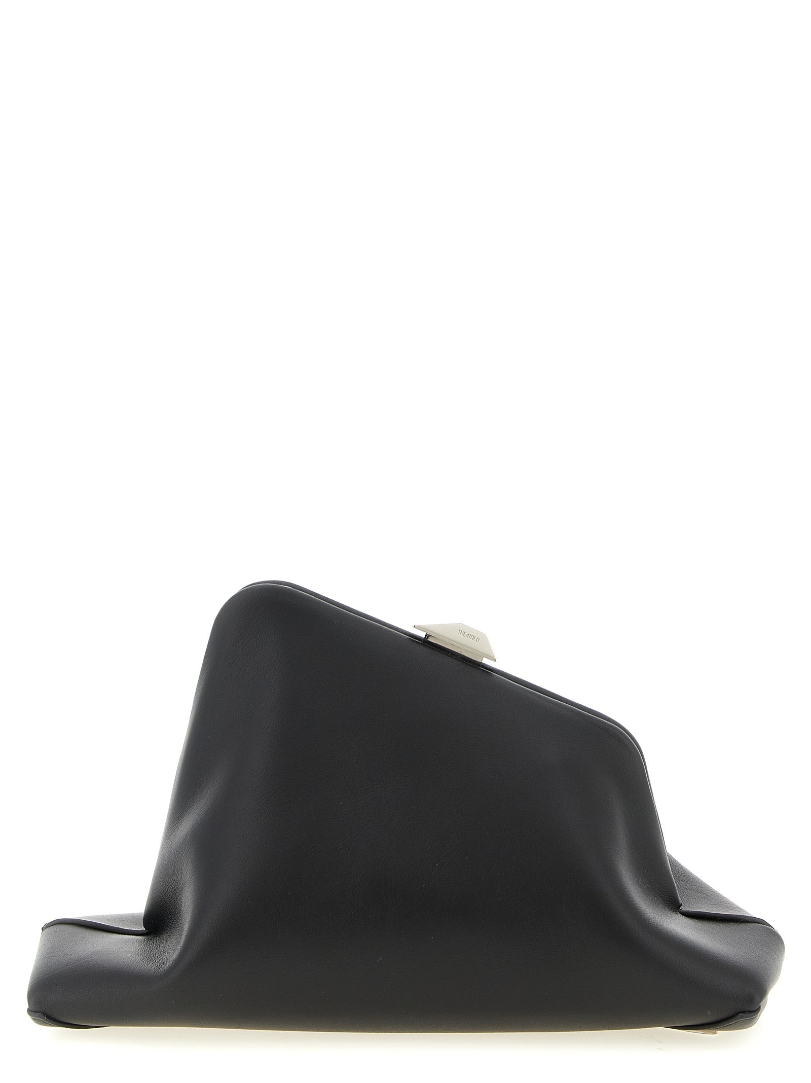 The Attico Black Calfskin Clutch Bag